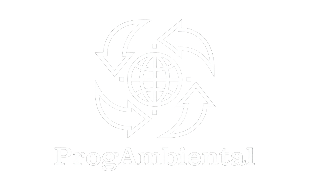 logo de progambiental en blanco y negro
